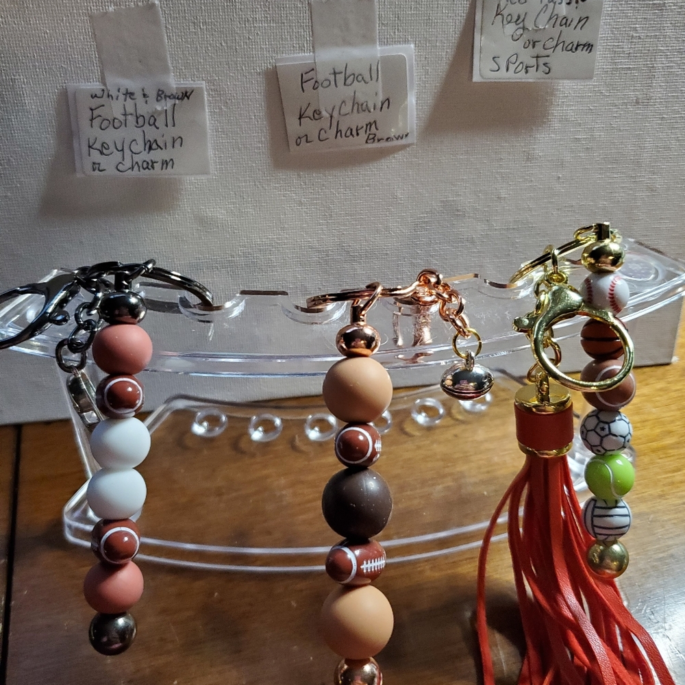 Beaded keychain or purse charms